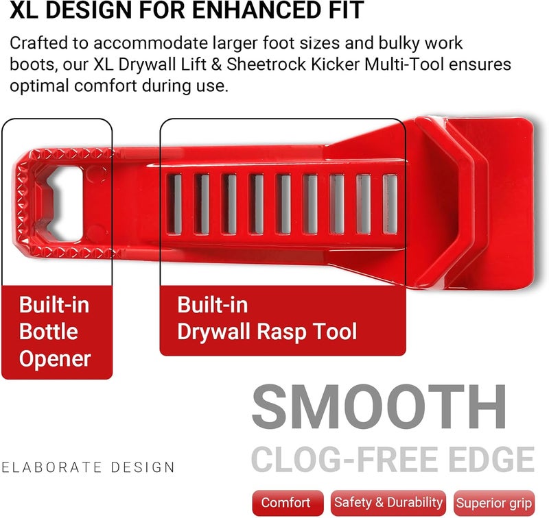Calvana (3-Pack) XL Drywall Lifter, Drywall Rasp, Drywall Jack, Taller and Wider Toe Insert Design, Sheetrock Fitting Multi-Tool, Ideal for Wall Panels and Door Installation - Image 3
